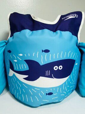 Child's Speedo Puddle Jumper Swimvest w/Arm Floats, #325 (30-50 lbs) Blue Shark